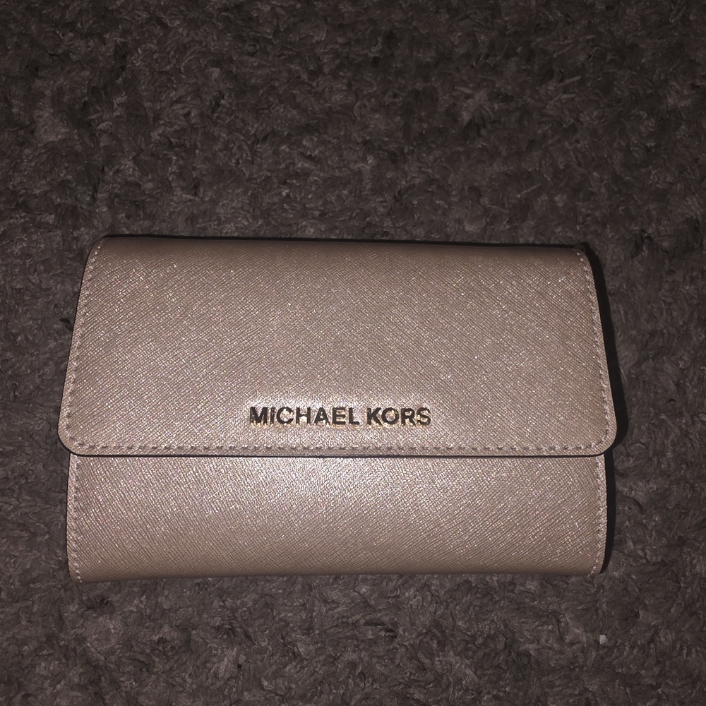 Michael Kors Rose Gold And Glitter Crossbody Bag